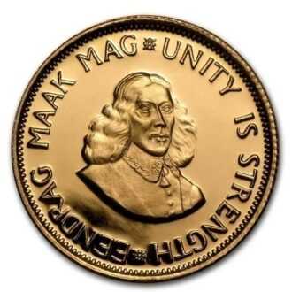 2 Rand - Južná Afrika 1961 - 1980 (Rôzny ročník)
2 Rand - Zlatá minca razená juhoafrickou rafinériou Rand. Minca bola razená v rokoch 1961 až 1983 a má presne rovnaké rozmery a obsah zlata ako Britský Soverin.
Rub: na rube mince je vyobrazená antilopa, ktorá sa výnimočne vyskytuje len v južnej a juhozápadnej Afrike. Okolo antilopy v afrických a anglických jazykoch sú nápisy "SUID - AFRIKA" rok a "SOUTH - AFRICA". V spodnej časti mince je nominálna hodnota „2R“ (angl. 2 Rand).
Lícna strana: Líc mince zobrazuje Jana van Riebeecka, správcu holandskej kolónie, v Kapskom Meste, hlavnom meste Južnej Afriky. Okolo nápis v afrických a anglických jazykoch "EENDRAG MAAK * MAG UNITY IS STRENGTH".