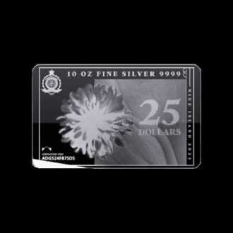 SilverNote 2023 Coinbar | 10 oz striebra 9999
Toto spojenie bankovky, mince a tehličky má moderný dizajn a je vyrobené laserovým gravírovaním. Tehlička je vydaná s nominálnou hodnotou a jedinečným sériovým číslom pre každú tehličku.