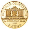 Skutočná klasika – Zlaté Investičné mince „Viedenská filharmónia“, ktoré boli vydané prvýkrát v roku 1989, a odvtedy patria k najvyhľadávanejším zlatým minciam na celom svete.
Emisiu roku 2024 vyrazila rakúska mincovňa z 1/25 unce 99,99% čistého zlata.
Ikonická minca „Viedenská filharmónia“ má rovnaký motív od svojho vzniku a predstavuje niekoľko nástrojov viedenského orchestra – viedenský roh, violončelo, harfu, fagot a husle. Na lícnej strane je umiestnený slávny píšťalový organ zo zlatej sály viedenského Musikvereinu, ktorý je uznávaný po celom svete ako pozadie novoročných koncertov filharmónie. Zlatá minca sa dodáva voľne bez balenia.