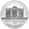 Popredná a ikonická európska minca „Viedenská filharmónia“ má rovnaký dizajn od svojho vzniku v roku 1989 v zlatej verzii. Strieborná verzia mince vyšla prvýkrát v roku 2008.
Motív zobrazuje nástroje legendárneho viedenského orchestra - Viedenský roh, violončelo, harfu, fagot a husle.
Mince „Viedenská filhrmónia“ sú vyrazené z tak ako vždy z 1 Oz rýdzeho striebra, 999. Strieborná minca Viedenskej filharmónie sa dodáva voľne bez balenia.
Info: Ak si objednáte 20 mincí, mince sa dodajú v pôvodnej tube od rakúskej mincovne.