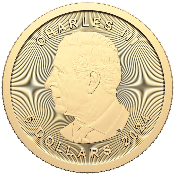 Kanadský javorový list je absolútnym bestsellerom a jednou z najpopulárnejších mincí medzi investormi a zberateľmi na celom svete.
Motívom kanadskej klasiky je tradične javorový list – národný symbol a „veľvyslanec“ Kanady. Rubová strana zobrazuje portrét Karola III., nominálnu hodnotu a rok vydania.
Zlaté mince javorového listu sú dodávané bez balenia.