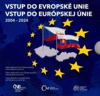 Súbor slovenských euromincí a českých korún roku 2024 vydáný k príležitosti 20. výročia vstupu do Európskej únie.