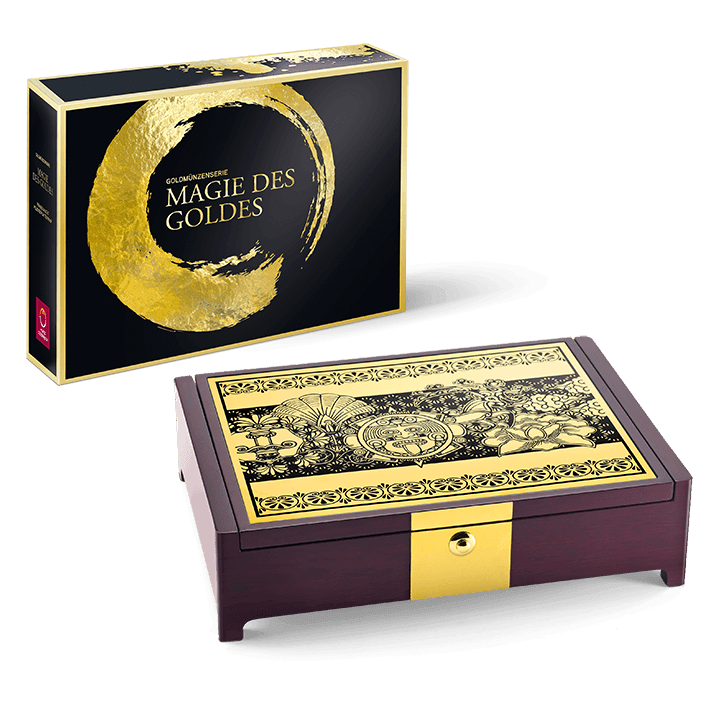 Piata minca zo série The Magic of Gold vám umožní ponoriť sa do fascinujúcich mýtov a dávnych tradícií krajiny, ktorá má hlboké spojenie so zlatom. Zlato Indie obsahuje dve mimoriadne charizmatické božstvá z mýtov starovekej Indie – Lakšmí a Krišnu.
Lakshmi je hinduistická bohyňa šťastia a prosperity. Tretí deň Diwali, festivalu svetiel, je venovaný jej. Zlaté a pozlátené mince predstavujúce Lakšmí uctievajú hinduistické rodiny v domácich svätyniach pre šťastie. Legenda hovorí, že Lakshmi sedela v lotosovom kvete a vybrala si za manžela Višnua. Krišna je jednou z najslávnejších inkarnácií Višnua, jedného z hlavných božstiev brahmanizmu. Krišna znamená „ten, kto ťa k sebe priťahuje“. Stal sa symbolom najvyššieho aspektu ľudského vedomia a vzťahov: medzi synmi je najlepším synom, medzi priateľmi je najlepším priateľom, medzi milencami je najlepším milencom, medzi tými, ktorí pomáhajú hľadajúcim nájsť správnu cestu, je najlepší sprievodca.
Na rube mince je zobrazený Krišna sediaci v „lalitasane“, čiže kráľovskej pozícii, oslňujúci tými najlepšími šperkami a obklopený ozdobným pásom pripomínajúcim pávie pierka.
Na lícnej strane mince je zobrazená Lakšmí sediaca v lotosovom kvete po stranách slonov. Dve z jej štyroch rúk držia lotosové kvety, zatiaľ čo ďalšie dve nám ponúkajú zlaté mince. Pod ňou je nápis Nishka, sanskrtské slovo, ktoré znamená „malý zlatý kotúč na peňažné účely“.
Séria “mágia zlata“ sa dokonale hodí k božstvám, ktoré osídľujú a obohacujú indickú predstavivosť a kultúru, pretože tak ako Krišna a Lakšmí znamenajú prejav najvyššieho, tak aj zlato, z ktorého je vyrobená táto nádherná minca.
Etue na obrázku máme skladom. Treba si ju vyžiadať.
 