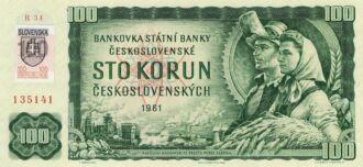 ·         100 Sk/Kčs, 1961 kolkovaná, Séria "R34"
·         Stav: UNC
·         SR3.
 
 
 