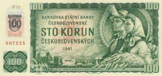 ·         100 Sk/Kčs, 1961 kolkovaná, Séria "P12"
·         Stav: UNC
·         SR3.
 
 
 