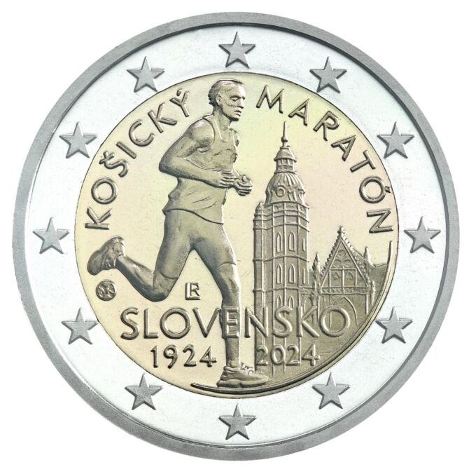 662734-2eur_2024_slovensko_pamatna-minca_kosicky-maraton_rolka-jpg Minca. 100. výročie založenia Medzinárodného maratónskeho behu v Košiciach.