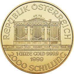 Najpredávanejšia zlatá investičná minca v Európe.
Skutočná klasika – Zlaté Investičné mince „Viedenská filharmónia“, ktoré boli vydané prvýkrát v roku 1989, a odvtedy patria k najvyhľadávanejším zlatým minciam na celom svete.
Ikonická minca „Viedenská filharmónia“ má rovnaký motív od svojho vzniku a predstavuje niekoľko nástrojov viedenského orchestra – viedenský roh, violončelo, harfu, fagot a husle. Na lícnej strane je umiestnený slávny píšťalový organ zo zlatej sály viedenského Musikvereinu, ktorý je uznávaný po celom svete ako pozadie novoročných koncertov filharmónie.
Zlatá minca sa dodáva voľne bez balenia.