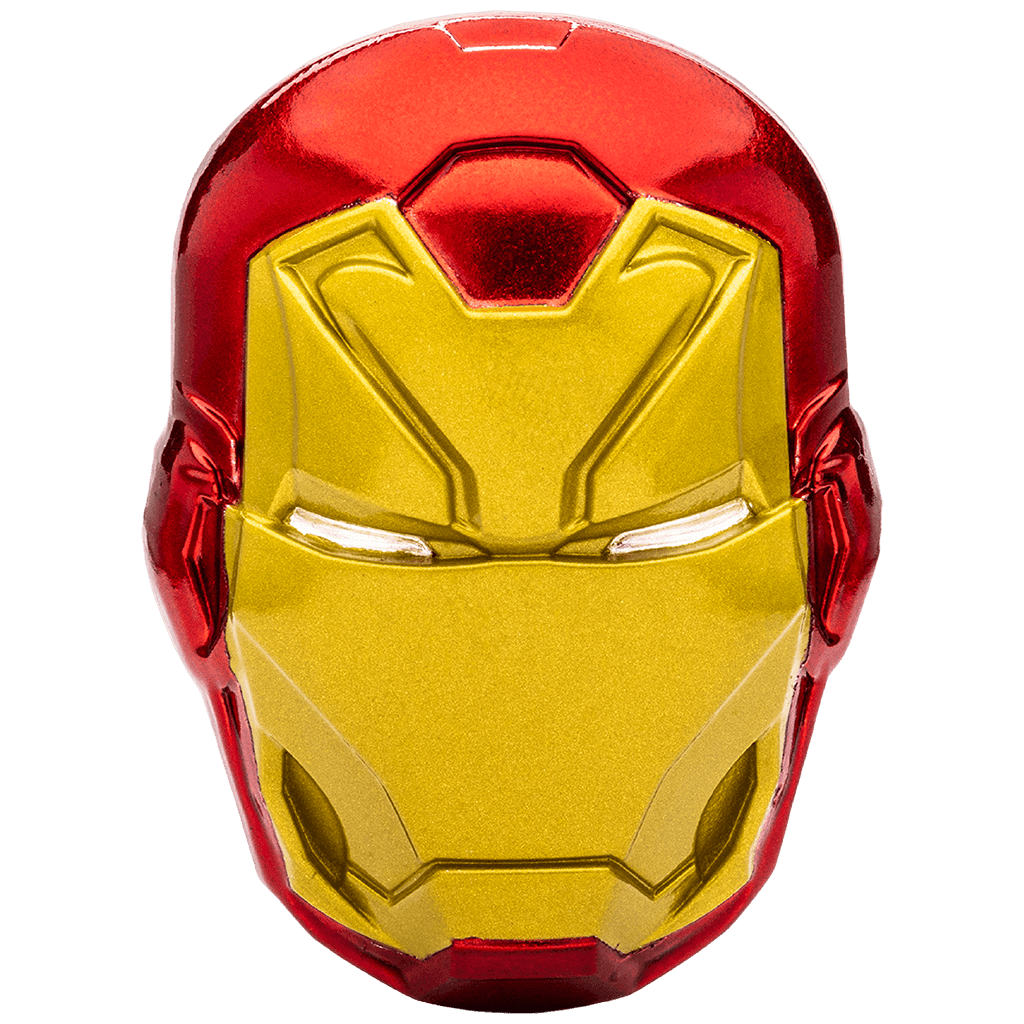 Táto minca z kolekcie Marvel je venovaná super hrdinovi a členovi Avengers Iron Man™. Minca vyrazená novozélandskou mincovňou z dvoch uncí 99,9 % rýdzeho striebra v kvalite proof kopíruje prilbu Iron Man™. Na rube mince sa nachádza označenie nominálnej hodnoty „PÄŤ DOLLARS“, rok vydania „2024“, hmotnosť a rýdzosť „2 OZ 999 FINE SILVER“ a erb Niue.
Za sofistikovaným brnením Iron Man™ stojí miliardár Tony Stark, jeden z najvplyvnejších ľudí na svete.
Iron Manova prilba poskytuje Tonymu head-up displej, ktorý mu poskytuje 360-stupňové videnie, prístup k informáciám o jeho okolí a nepriateľoch a možnosť vysielať a blokovať prenosy na akejkoľvek frekvencii.
Farebná strieborná minca Marvel™ Iron Man™ Helmet 2 Oz je celosvetovo limitovaná len na 1 000 kusov.
Dodáva sa v originálnej krabici vrátane certifikátu pravosti z mincovne Nového Zélandu.