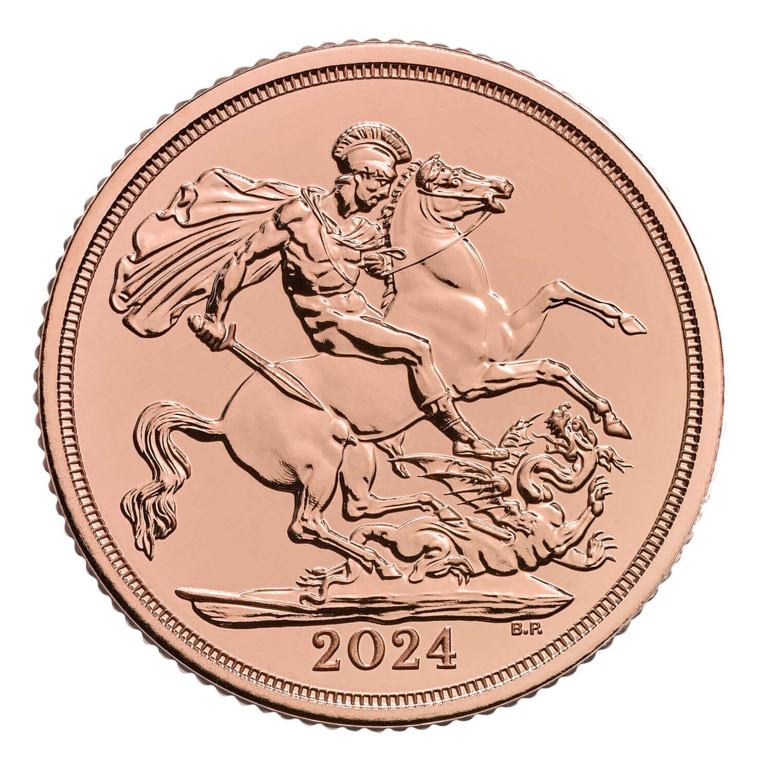 Britský "Panovník" v blistrovom balení.
The Royal Mint vyrazila novú sériu svojich prestížnych zlatých mincí Sovereign, ročník 2024.
The Sovereign, známy ako „hlavná minca sveta“, je vyrazený z 22 karátového zlata, ktorého presnosť je ručená na päť desatinných miest, čo z nej robí najprísnejšie špecifikovanú mincu na svete. Každá minca prešla prísnym procesom, aby sa zaistilo, že spĺňajú prísne normy The Royal Mint, aby investori mohli zbierať kvalitu s istotou.
Líc mince zdobí korunovaný portrét Jeho Veličenstva kráľa Karola III. Zadná strana predstavuje návrat ku klasickému dizajnu Benedetta Pistrucciho – svätého Juraja a draka, ktorý je synonymom pre mincu s názvom "sovereign - panovník".
 
Kľúčové body:
-          Vyrazené z 22 karátového zlata
-