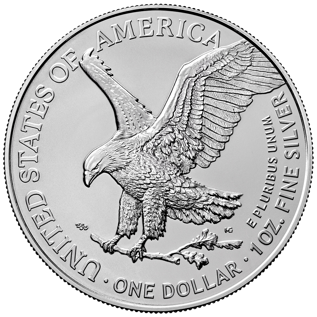 Edíciu American Silver Eagle 2025 razila americká mincovňa z jednej unce rýdzeho 999% striebra. Motív zobrazuje ikonickú bohyňu „Walking Liberty“ od Adolpha A. Weinmana, ktorá kráča k vychádzajúcemu slnku.
Na zadnej strane je zobrazený americký orol bielohlavý. Dizajn amerického orla bol pri príležitosti svojho 35. výročia v roku 2022 zmenený. Dizajn navrhla dizajnérka AIP Emily Damstra a zobrazuje majestátneho bielohlavého orla, ktorý pristáva na dubovú vetvu. Orla obklopujú nápisy „SPOJENÉ ŠTÁTY AMERICKÉ“ a „1OZ. FINE SILVER - ONE DOLLAR“. Strieborná minca 2024 s novým dizajnom je dodávaná voľne bez obalu.
Info: Ak si objednáte 20 mincí, mince sa dodávajú v pôvodnej tube od americkej mincovne.
 