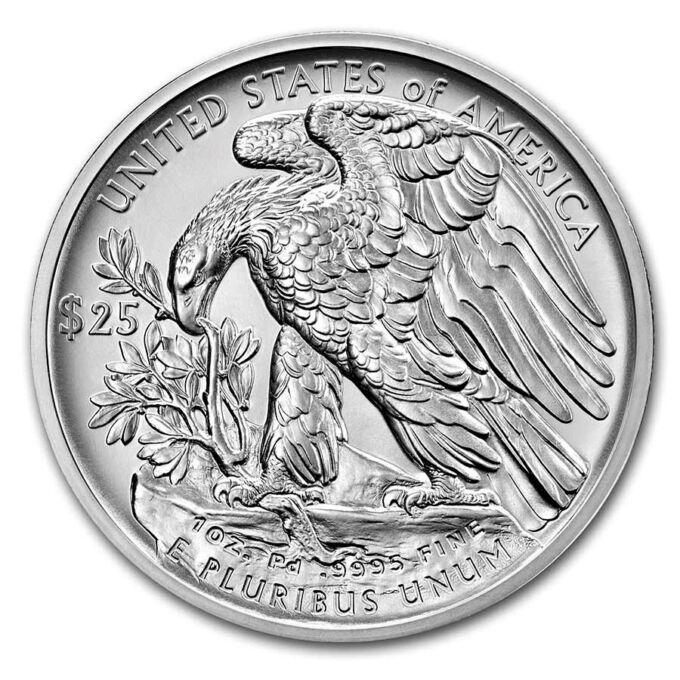 Investujte do vysoko kvalitnej 1 oz Americkej mince z paládia s rýdzosťou 999,5/1000. Tento kus váži 31,103g a je ideálny pre každého, kto chce diverzifikovať svoje portfólio alebo rozšíriť svoju zbierku drahých kovov.
