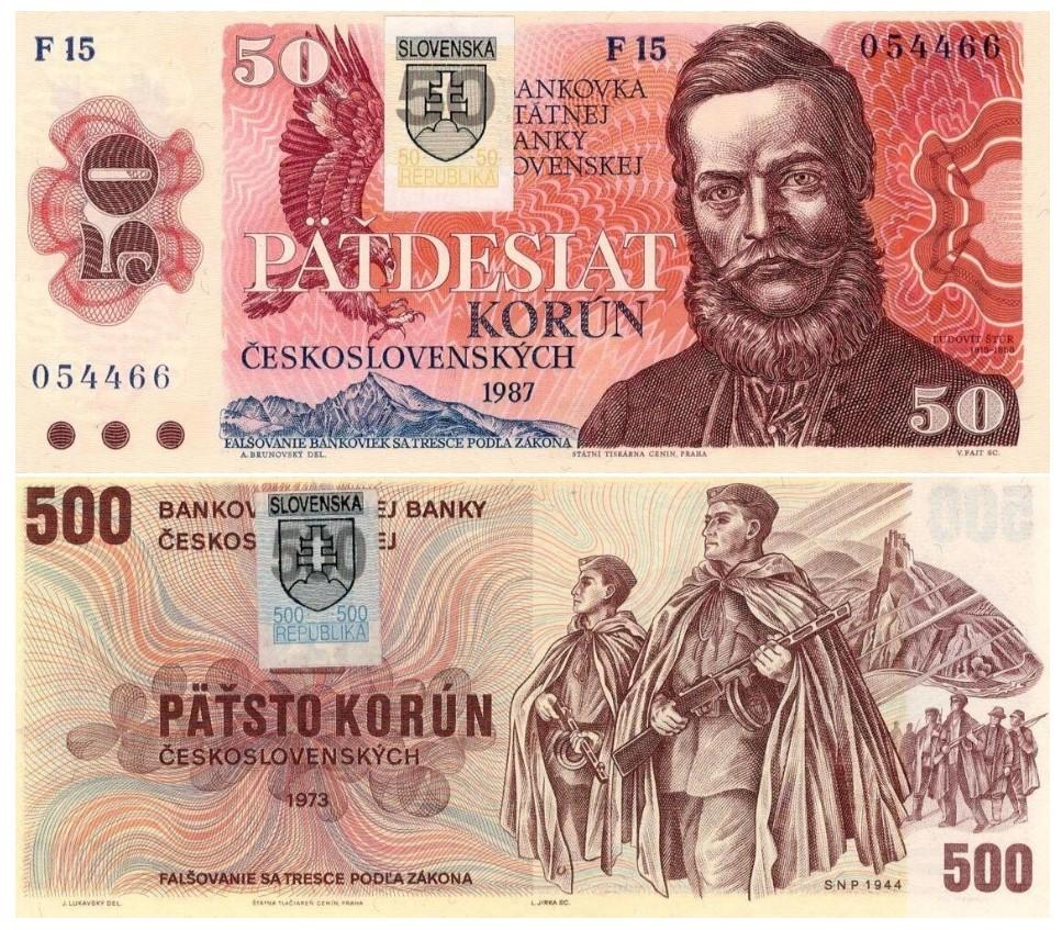 Slovenské a české bankovky