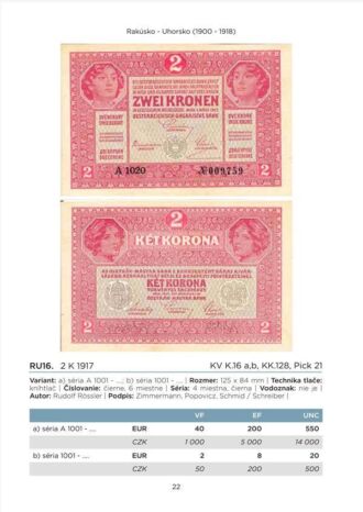 Bankovky Rakúsko-Uhorska, Československa, Českej a Slovenskej republiky 1918–2026.