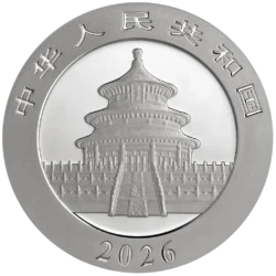 90630-panda_2026_30g_silver_coin_2-webp Strieborná investičná minca Panda 30 g, rýdzosť striebra 999/1000, ročník 2026. Motív pandy sa každý rok mení.