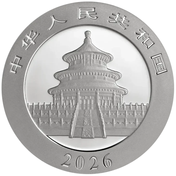 90630-panda_2026_30g_silver_coin_2-webp Strieborná investičná minca Panda 30 g, rýdzosť striebra 999/1000, ročník 2026. Motív pandy sa každý rok mení.