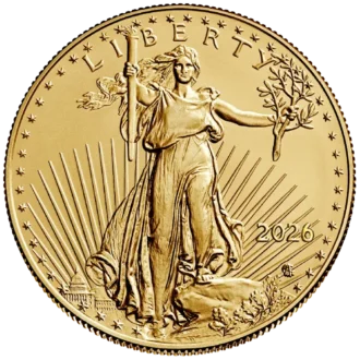 Minca American Eagle 2026 je razená americkou mincovňou z jednej unce zlata.