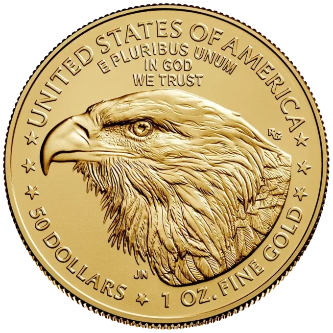 220582-american-eagle_2026_gold_coin_1oz_2-webp Minca American Eagle 2026 je razená americkou mincovňou z jednej unce zlata.