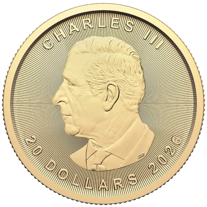 243076-maple_leaf_gold_coin_2026_1-2oz_2-webp Zlatá investičná minca Maple Leaf, 1/2 Oz (15,55 g), rýdzosť 999,9/1000, nominálna hodnota 20 CAD, ročník 2026, Kanadská kráľovská mincovňa.