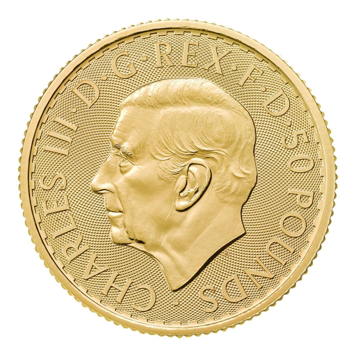 Minca Britannia&nbsp;je vyrazená Britskou kráľovskou mincovňou z 1/2 unce 99,99%&nbsp;rýdzeho zlata. Ženská postava v brnení je symbolom vlastenectva krajiny. Motív je obklopený nápismi "Britannia 2026" a "1/2 OZ 9999 FINE GOLD".&nbsp;Zlatú mincu Britannia vydáva Britská kráľovská mincovňa od roku 1987.
Minca&nbsp;obsahuje inovatívnu bezpečnostnú technológiu, ktorá z nej robí vizuálne najbezpečnejšiu zlatú mincu na svete. Vyobrazenie Britannie od Philipa Nathana, vyrazené z rýdzeho zlata 999,9 a vylepšené štyrmi bezpečnostnými prvkami, je na tejto zlatej minci také krásne ako kedykoľvek predtým.
V ľavej dolnej časti návrhu, pod splývavými šatami Britannie, predstavuje trojzubec jej námornú históriu a silu. Keď pozorovateľ zmení perspektívu, tento trojzubec sa stane visiacim zámkom, ktorý zdôrazňuje bezpečnú povahu mince. Povrchová animácia odráža pohyb vĺn a jemné detaily, ako napríklad vlajka Únie na štíte Britannie, boli starostlivo zvýraznené v&nbsp;tejto zlatej povrchovej úprave mince. Tieto pridané bezpečnostné prvky zdobia a chránia mincu, rovnako ako mikrotext, ktorý lemuje dizajn, uvádza – „Decus et Tutamen“, čo v preklade znamená „Ozdoba a ochrana“.
Zlatá minca sa dodáva voľne.