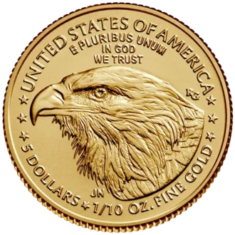 Minca American Eagle 2026 je razená americkou mincovňou z jednej desatiny unce zlata v UNC kvalite.