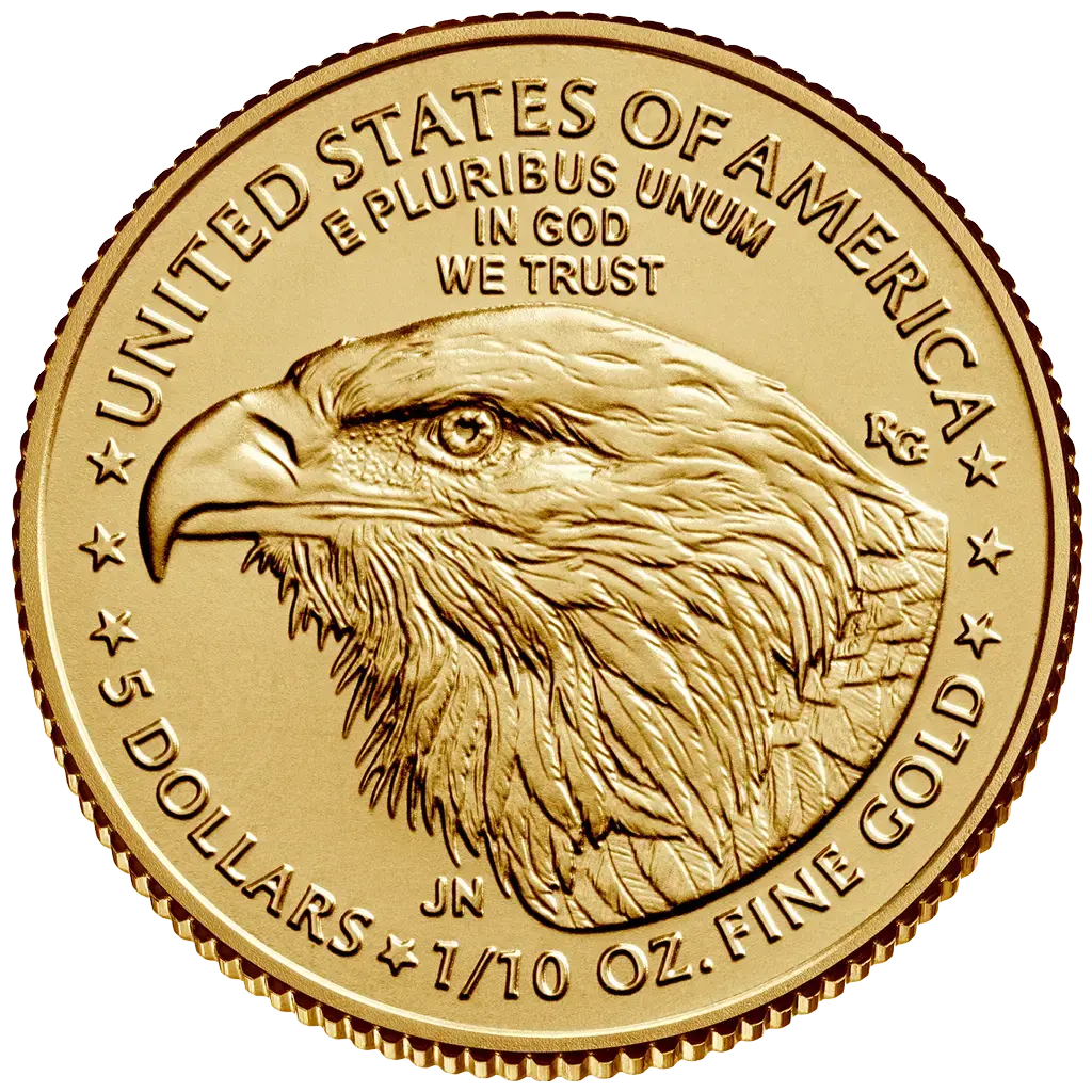 Minca American Eagle 2026 je razená americkou mincovňou z jednej desatiny&nbsp;unce zlata v&nbsp;UNC kvalite.
Na motíve je Lady Liberty kráčajúca sebavedomo proti slnečným lúčom. V pravej ruke drží pochodeň a v ľavej olivovú ratolesť, ktorá symbolizuje mier. Na rube je vyobrazený americký orol bielohlavý.
Nový dizajn vytvorila Jennie Norris a zobrazuje pôsobivý detailný portrét orla, ktorý je obklopený nápismi "SPOJENÉ ŠTÁTY AMERICKÉ" a "1/10 OZ. FINE GOLD - 5 DOLLARS".
Populárna minca American Gold Eagle s novým dizajnom je dodávaná voľne – bez obalu.