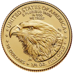 223416-american_eagle_2026_gold_coin_1-4oz_2-webp Minca American Eagle 2026 je razená americkou mincovňou z 1/4 unce zlata v UNC kvalite.