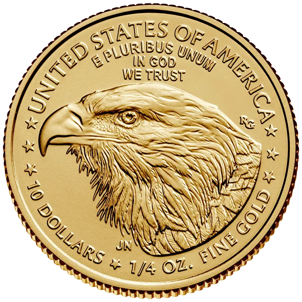 Minca American Eagle 2026 je razená americkou mincovňou z&nbsp;1/4 unce zlata v&nbsp;UNC kvalite.
Na motíve je Lady Liberty kráčajúca sebavedomo proti slnečným lúčom. V pravej ruke drží pochodeň a v ľavej olivovú ratolesť, ktorá symbolizuje mier. Na rube je vyobrazený americký orol bielohlavý.
Nový dizajn vytvorila Jennie Norris a zobrazuje pôsobivý detailný portrét orla, ktorý je obklopený nápismi "SPOJENÉ ŠTÁTY AMERICKÉ" a "1/4 OZ. FINE GOLD -&nbsp;10 DOLLARS".
Populárna minca American Gold Eagle s novým dizajnom je dodávaná voľne – bez obalu.