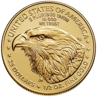 Minca American Eagle 2026 je razená americkou mincovňou z 1/2 unce zlata.