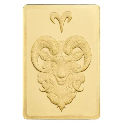 135702-pamp_zodiac_aries_gold_bar_0-5g_3-webp Zlatá investičná tehla. Baran (21. marec - 19. apríl) je prvým znamením zverokruhu a symbolizuje nový začiatok, odvahu a odhodlanie.