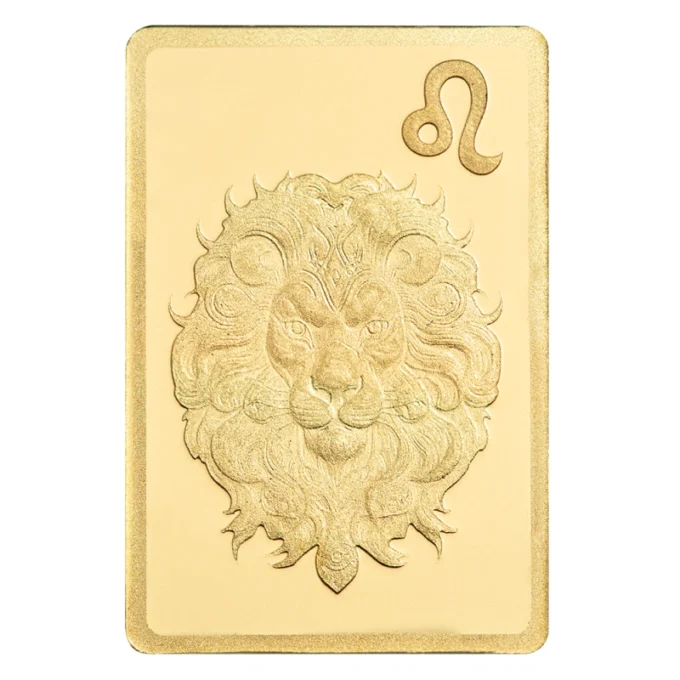 148618-pamp_zodiac_leo_gold_bar_0-5g_3-webp Zlatá investičná tehla. Lev (23. júl - 22. august) je piatym znamením zverokruhu a symbolizuje odvahu, sebadôveru a prirodzené vodcovstvo.