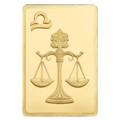 105060-pamp_zodiac_libra_gold_bar_0-5g_3-webp Zlatá investičná tehla. Váhy (23. september - 22. október) sú siedmym znamením zverokruhu a symbolizujú harmóniu, spravodlivosť a rovnováhu.