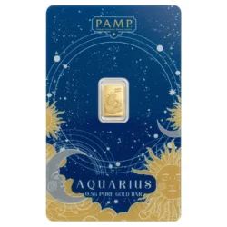162906-pamp_aquarius_gold_bar_0-5g_1-webp Zlatá investičná tehla. Vodnár (20. január - 18. február) je jedenástym znamením zverokruhu a symbolizuje originalitu, nezávislosť a pokrokové myslenie.