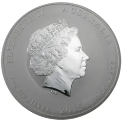 Strieborná minca Lunár II. – Rok Koza (2015) od Perth Mint, súčasť druhej série obľúbeného cyklu venovaného čínskemu zverokruhu (2008 – 2019).