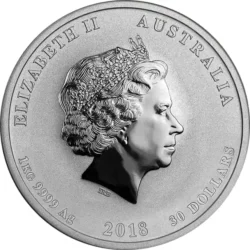 53732-lunar_ii_2018_dog_silver_coin_1kg_2-webp Strieborná minca Lunár II. – Rok Pes (2018) od Perth Mint, súčasť druhej série obľúbeného cyklu venovaného čínskemu zverokruhu (2008 – 2019).