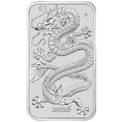 163698-rectangular-dragon_2026_silver_coin_1oz_1-webp Deviaty ročník vydania mincovne Perth venovaný obdĺžnikovému čínskemu drakovi je tu!