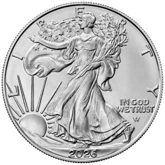 Investičná strieborná minca American Eagle s váhou 1 unce.