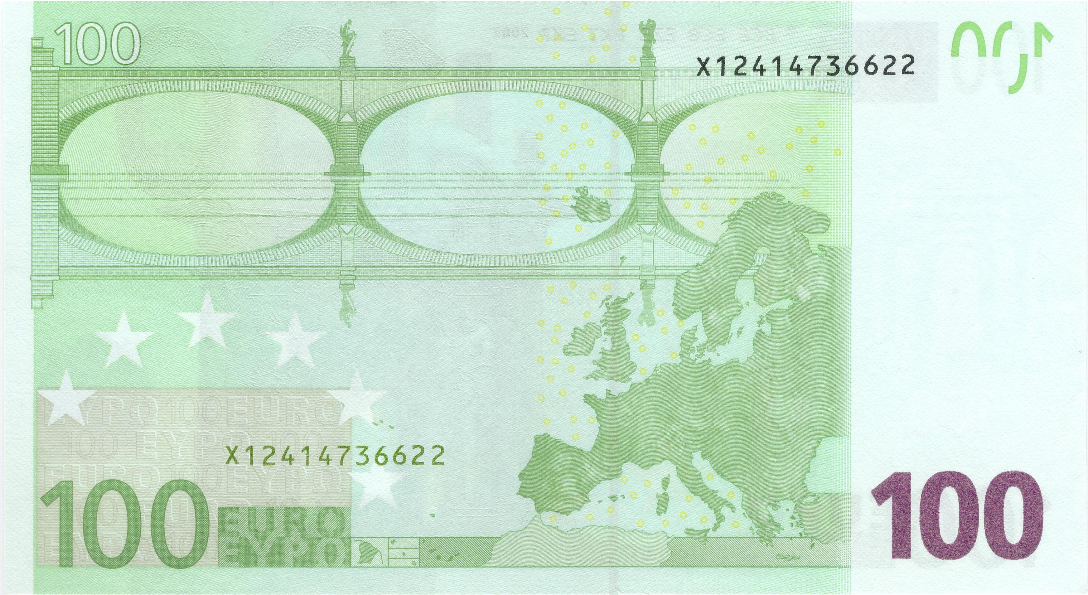 100 EURO, 2002, Séria "X", Nemecko
Tlačová doska: R006A3
Podpis: Mario Draghi,
Stav: UNC
