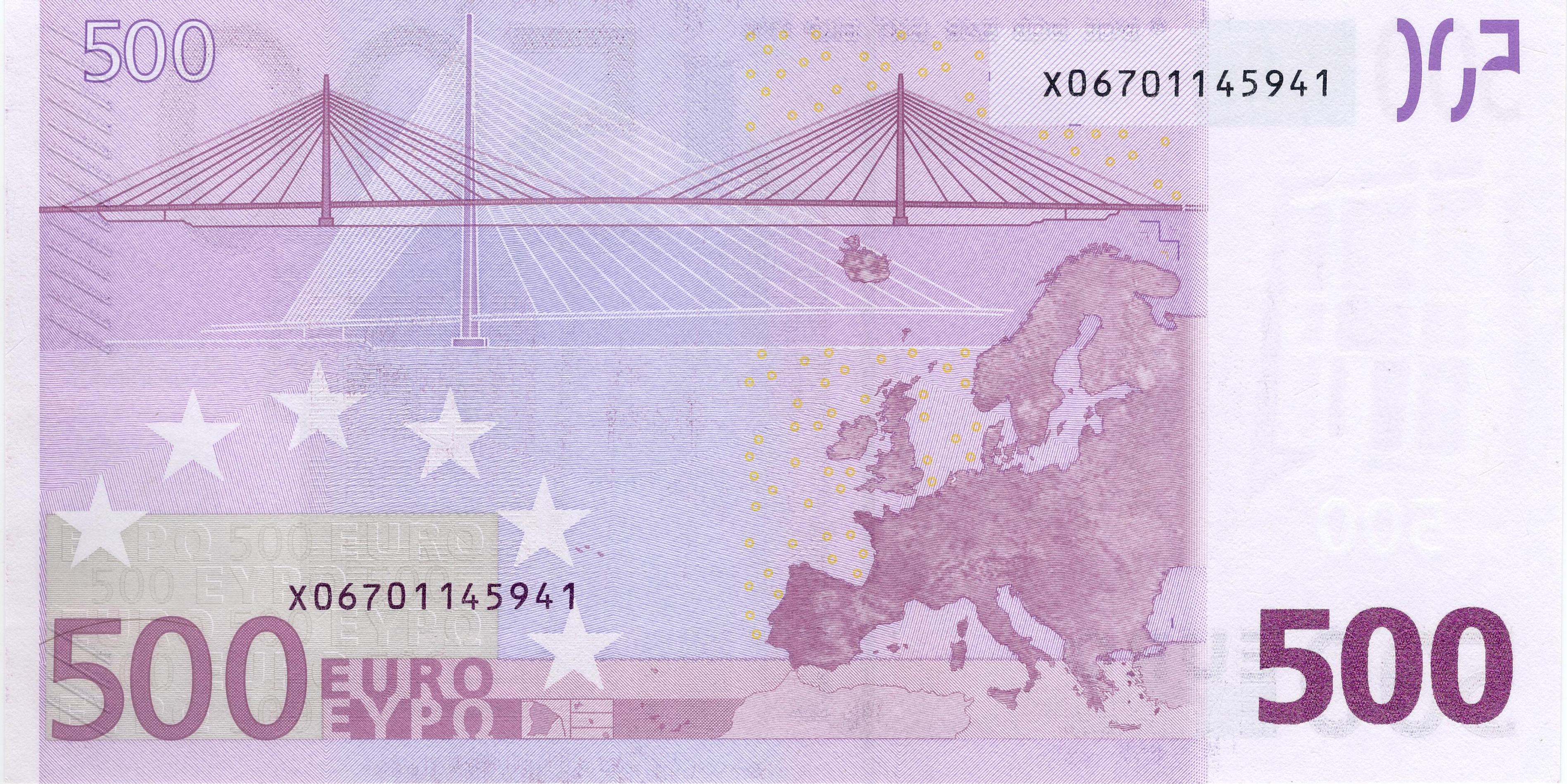 500 EURO, 2002, Séria "X", Nemecko, Tlačová doska: R013R4, Podpis: Jean-Claude Trichet, Stav: UNC