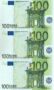 4125596-bankovka_100_eur_banknote_s26779043914-s26779043923-s26779043932_1-jpg 3 x 100 EURO, 2002, Séria "S", Taliansko, Tlačová doska: J034B3, Podpis: Jean-Claude Trichet, Stav: UNC, POSTUPKA!