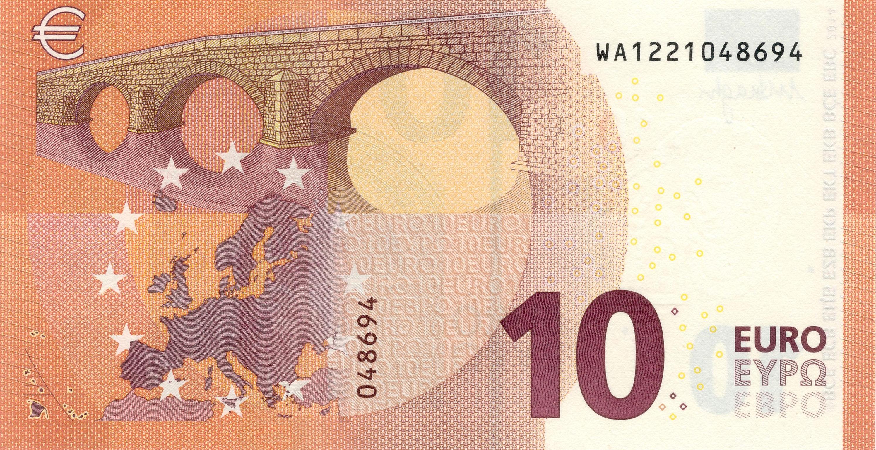 10 EURO, 2014, Séria „W“, Tlačová doska: W001G5