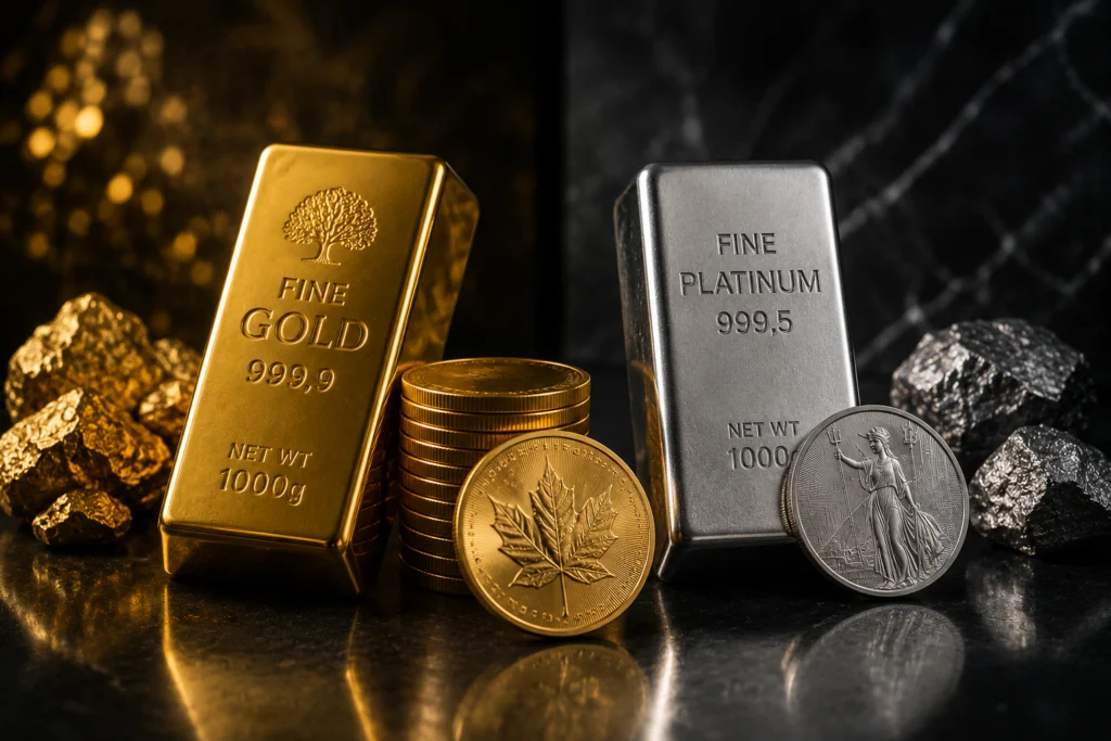 Platina alebo zlato aké sú hlavné rozdiely