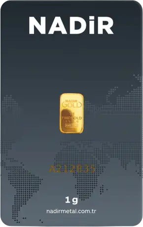 Investičná zlatá tehlička Nadir, 1 g, razená (Minted), rýdzosť 999,9/1000, Turecko